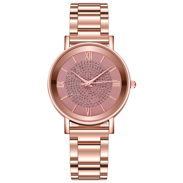 Relógios femininos 2020 luxo diamante rosa ouro senhoras relógios de pulso magnético feminino pulseira relógio para feminino relogio feminino