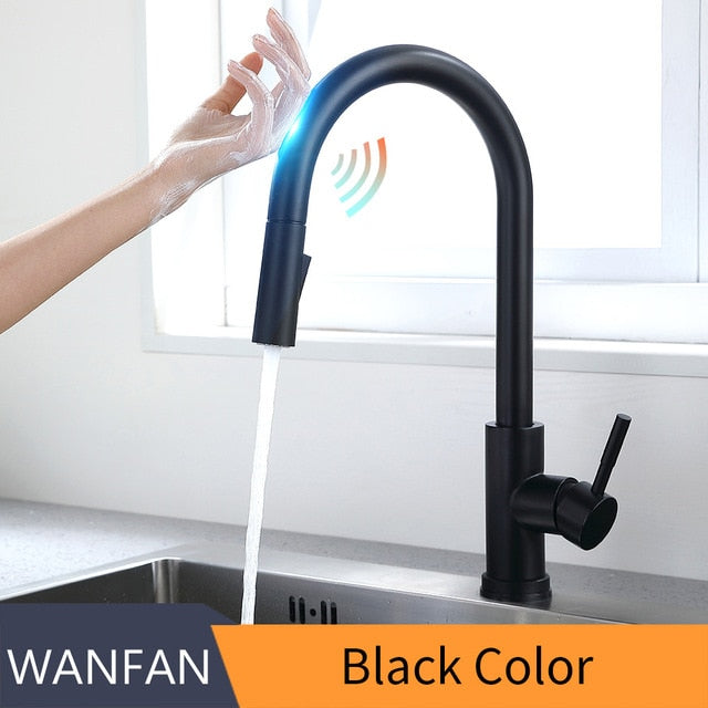 Smart Touch Kitchen Faucets Crane For Sensor Kitchen Water Tap Sink Mixer Rotate Touch Faucet Sensor Water Mixer KH-1005