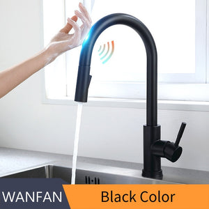 Smart Touch Kitchen Faucets Crane For Sensor Kitchen Water Tap Sink Mixer Rotate Touch Faucet Sensor Water Mixer KH-1005