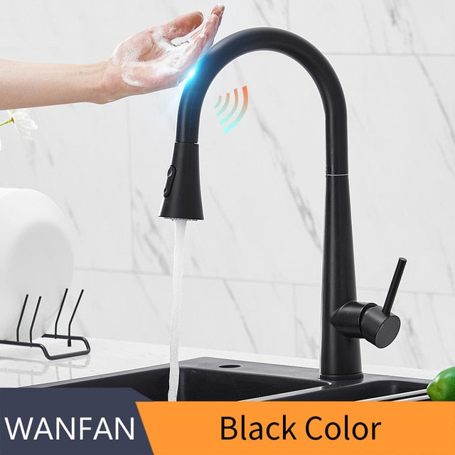 Smart Touch Kitchen Faucets Crane For Sensor Kitchen Water Tap Sink Mixer Rotate Touch Faucet Sensor Water Mixer KH-1005