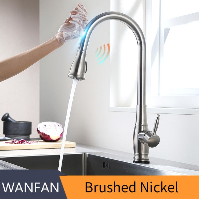 Smart Touch Kitchen Faucets Crane For Sensor Kitchen Water Tap Sink Mixer Rotate Touch Faucet Sensor Water Mixer KH-1005