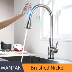 Smart Touch Kitchen Faucets Crane For Sensor Kitchen Water Tap Sink Mixer Rotate Touch Faucet Sensor Water Mixer KH-1005